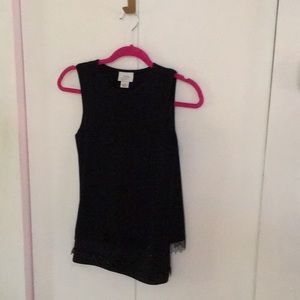 Ann Taylor- Loft Black rayon outfit with beaded fringe.